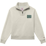 1991 Ladies Brushed 80/20 Quarter Zip | Oatmeal