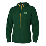 Ladies Prodigy Full Zip Windbreaker | Forest / Aztec Gold