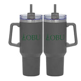 40 oz. Tumbler with Straw and Handle | Grey