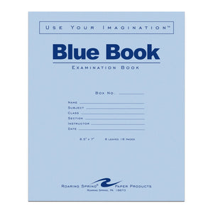 Blue Exam Book 8.5X7