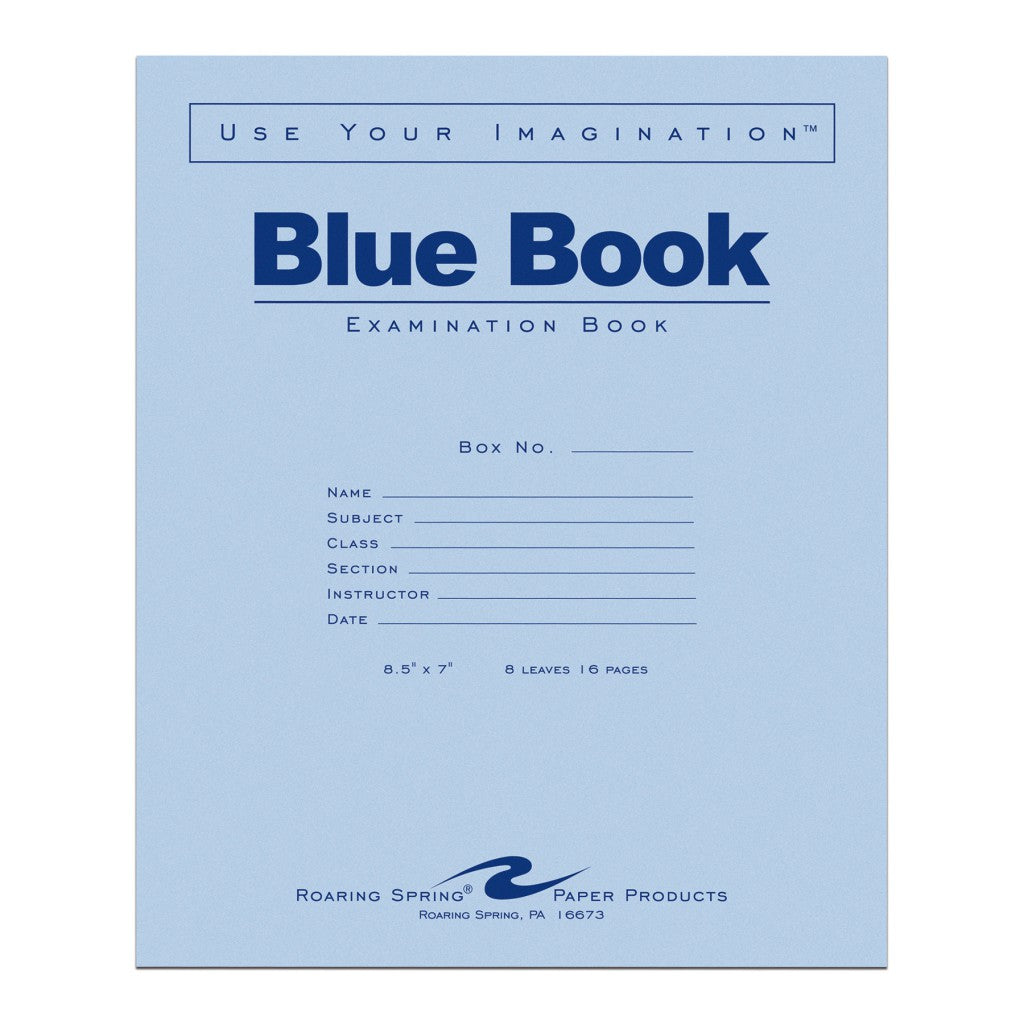 Blue Exam Book 8.5X7