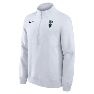 NIKE Club Fleece Half Zip Pullover, White (F24)