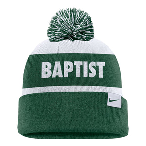 NIKE Peak Stripe Beanie, Forest/White