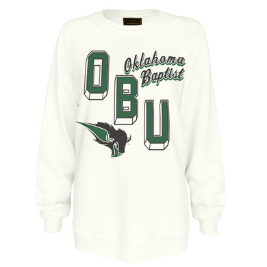 Ladies French Terry Crew | Vintage White