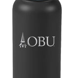 32 oz. Laser Etched Powder Coated Water Bottle | Black