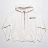 Brushed French Terry Full Zip Hoodie | Off White