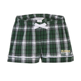 Women's Flannel Short | Green/White Plaid