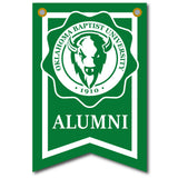 12 X 18 Dovetail Alumni Seal Banner| Dark Green