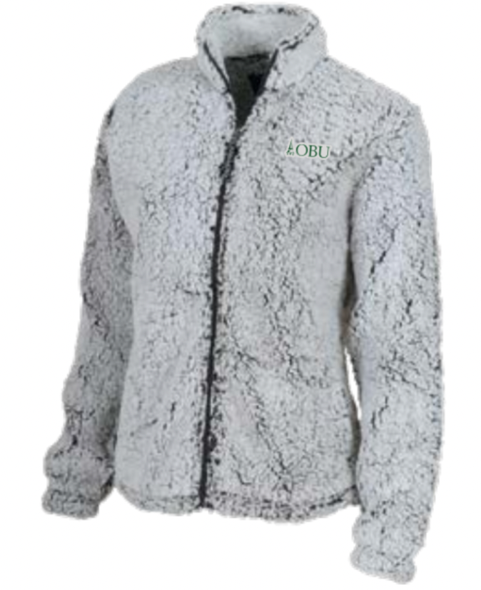 Ladies Full Zip Sherpa Jacket, Frosty Grey