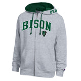 Contrast Liner Full Zip Hoodie | Oxford Heather
