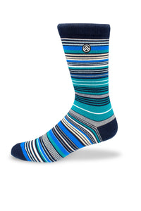 Sky Footwear Socks, Blue Striped