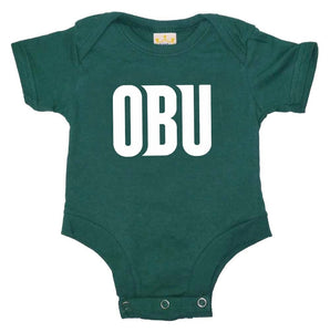 Diaper Shirt Romper, Dark Green