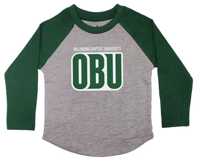 Toddler Baseball Tee, Oxford/Forest
