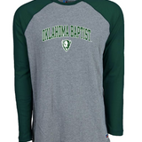 Long Sleeve Baseball Tee | Dark Green/Oxford