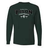 Bar Stripes Football Long Sleeve Tee | Dark Green